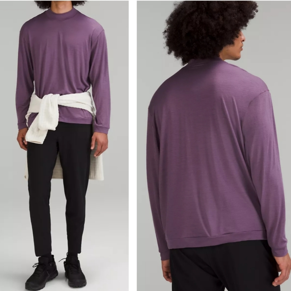 Lululemon Lab Merino Wool-Blend Mock Neck Long Sleeve Dusty Amethyst Size M